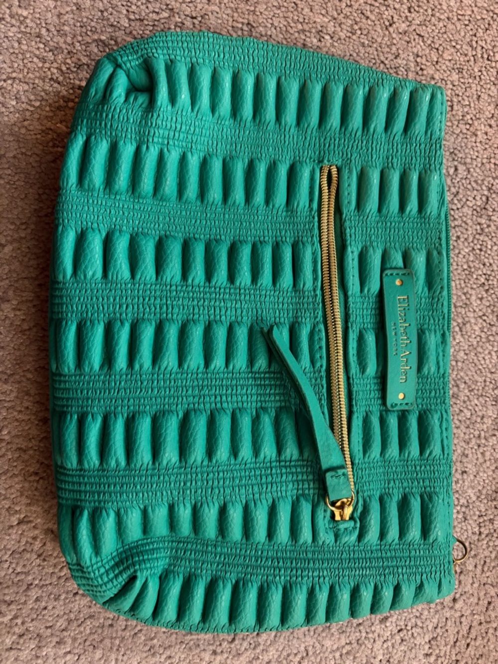 Elizabeth Arden Emerald Quilted Wristlet Clutch